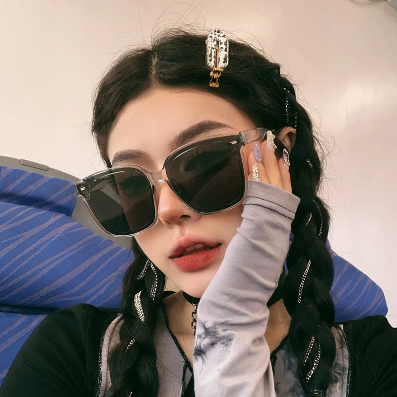 黑色大框女士气质偏光太阳镜大脸显瘦防紫外线复古墨镜开车镜个性