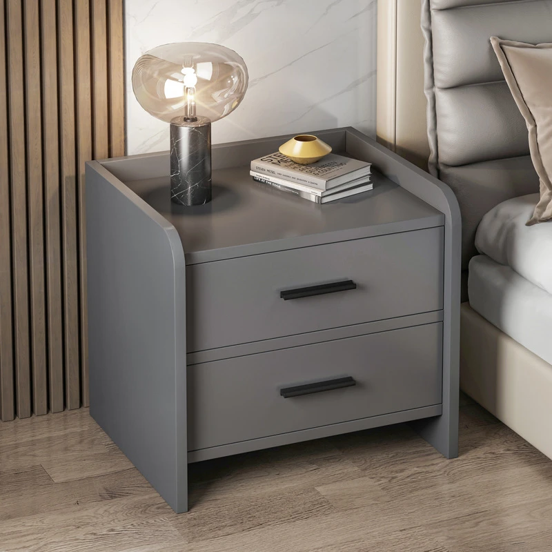 床头柜简约现代小型卧室家用轻奢简易床边柜意式高级感床头收纳柜