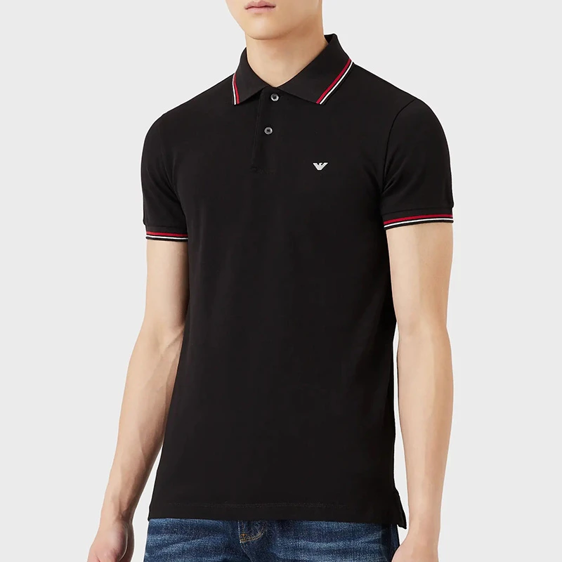 Emporio Armani/安普里奥·阿玛尼男士夏季新款翻领商务短袖polo衫