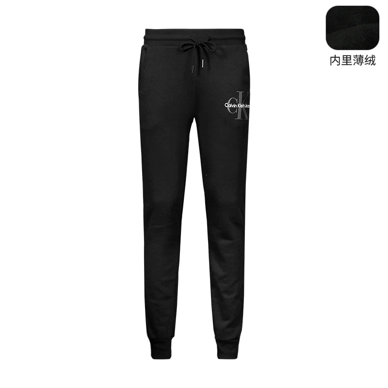 Calvin Klein/卡尔文·克雷恩CK男士休闲卫裤新款薄绒潮流运动长裤