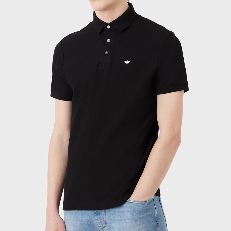Emporio Armani/安普里奥·阿玛尼男士新款翻领商务休闲短袖polo衫