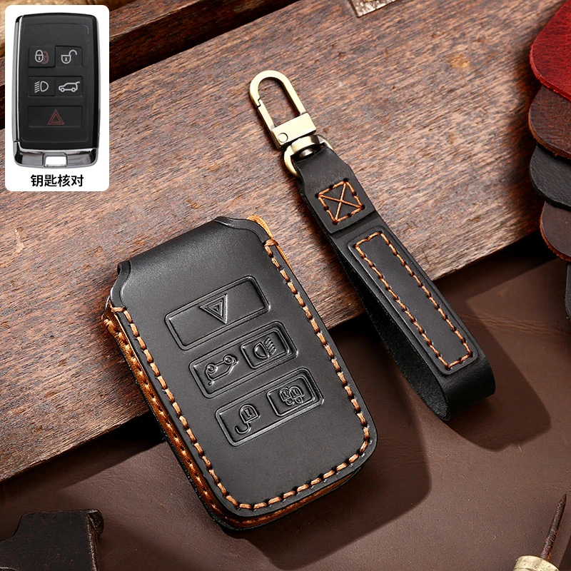 (真皮1)路虎极光揽胜运动版车钥匙包套发现4神行者5星脉捷豹XFL套
