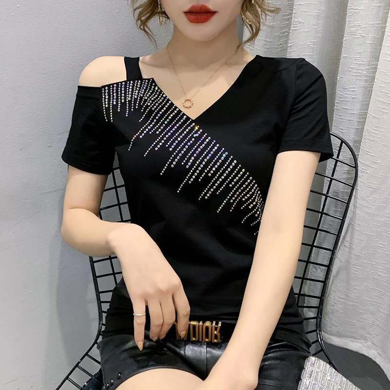 网红摩登舞上衣女闪钻拉丁国标广场水兵吉特巴练功表演舞服