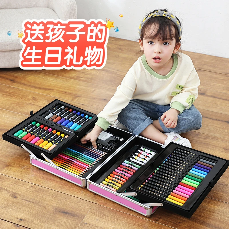 凯蒂卡乐儿童画画套装高级绘画工具礼盒幼儿园水彩笔美术生日礼物