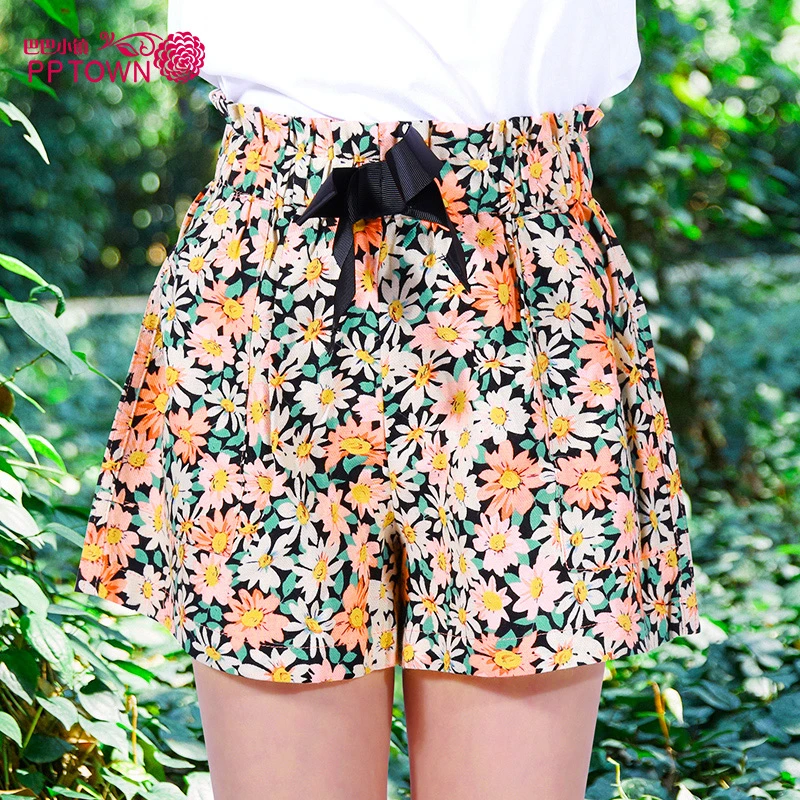 PPTOWN/巴巴小镇女童碎花短裤 7785