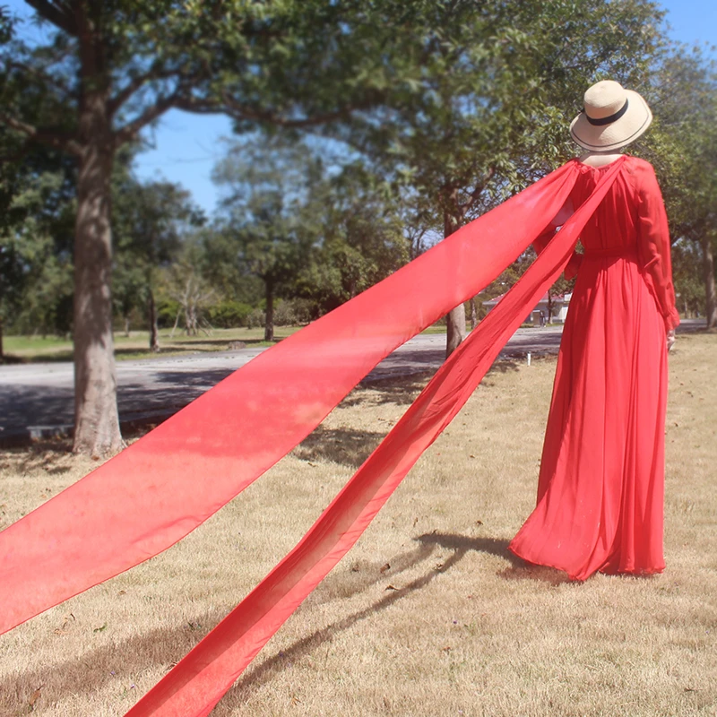 2025新款圆领飘带披风套装雪纺连衣裙大码海边度假大摆长裙沙滩裙