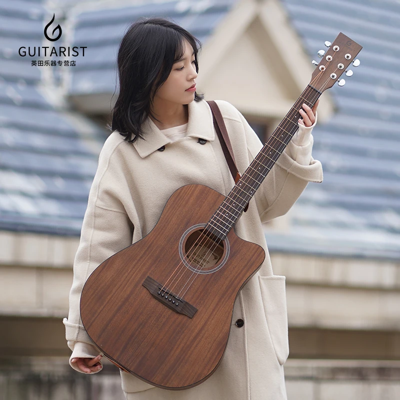 单板吉他初学者男生女生专用民谣吉他正品入门木吉他