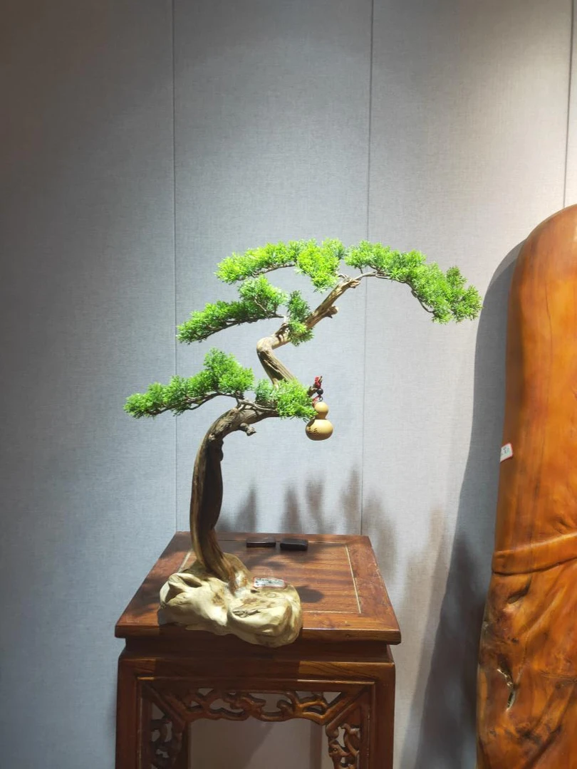 自然摆件仿真崖柏摆件