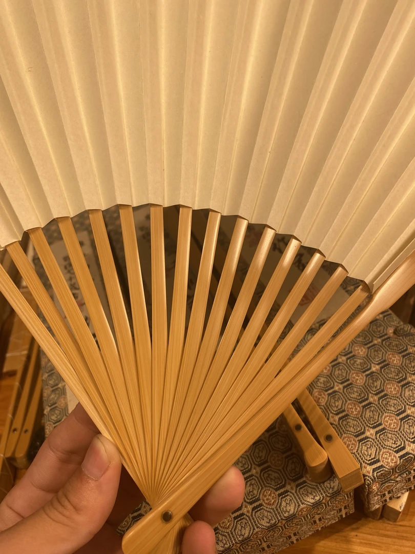 罗迅浙派制扇名家陈爱兴得意门徒精制玉竹折扇纯手工收藏中国风