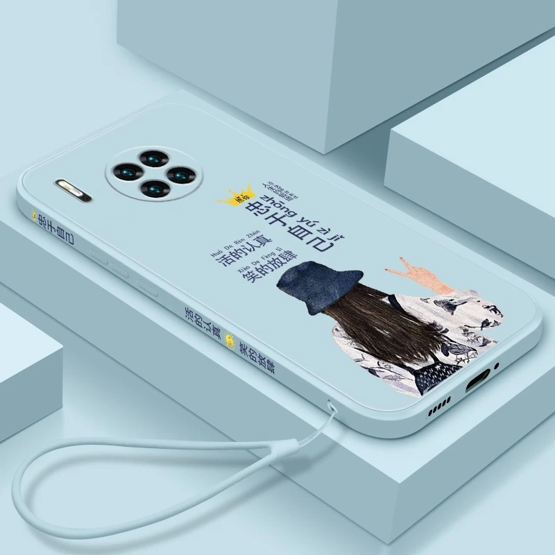 华为mate30手机壳直边液态硅胶华为mate30pro保护套情侣男女款软