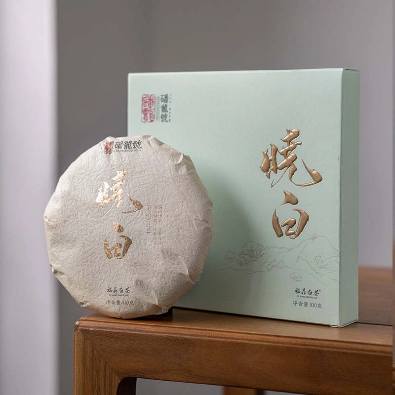 福鼎磻龙号2022贡眉白茶饼-晓白100克（单饼）