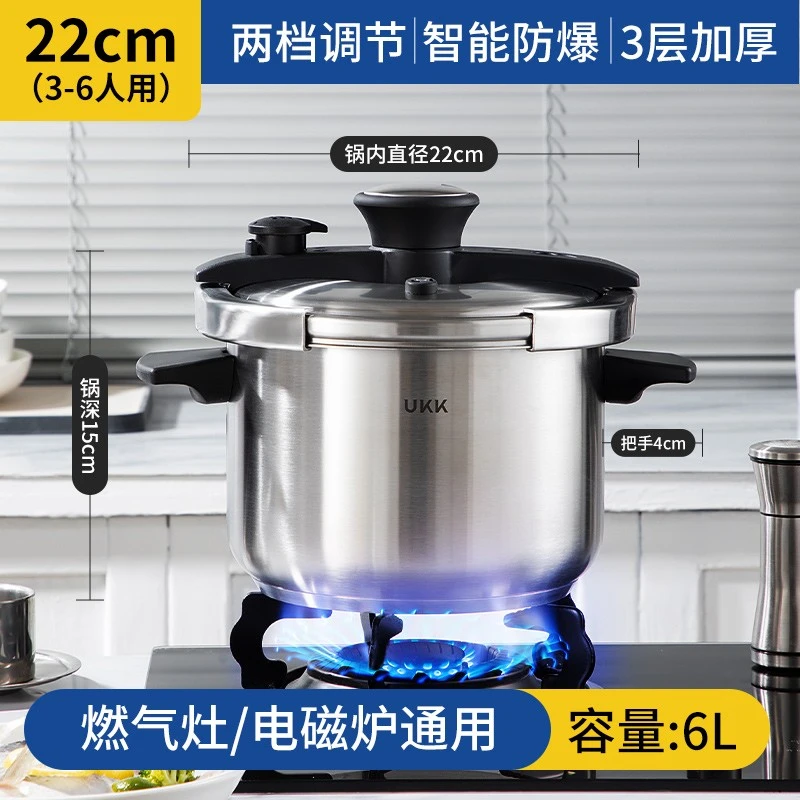 【爷俩儿好菜】德国UKK304不锈钢高压锅压力锅燃气灶电磁炉通用