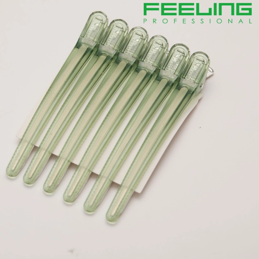 【菲灵直售】菲灵绿色水晶夹（有硅胶）6个沙龙烫染专用