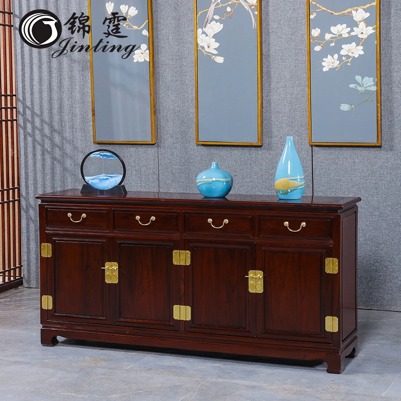 餐边柜非洲酸枝木茶水柜实木酒柜收纳储物柜中式玄关鞋柜碗柜