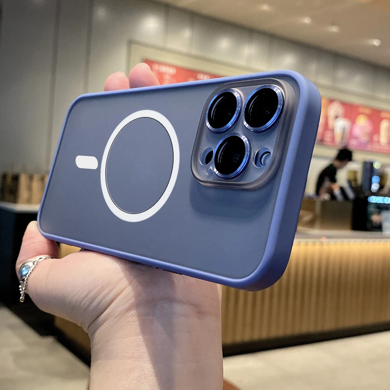 适用苹果13磁吸手机壳13Pro新款magsafe手机套自带镜头膜iphone12