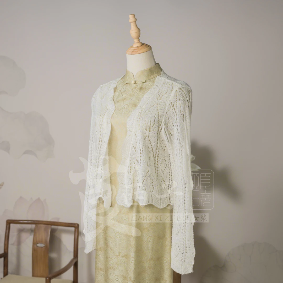 【新月】新中式国风女装小众复古风设计感时尚针织开衫优雅浪漫春夏