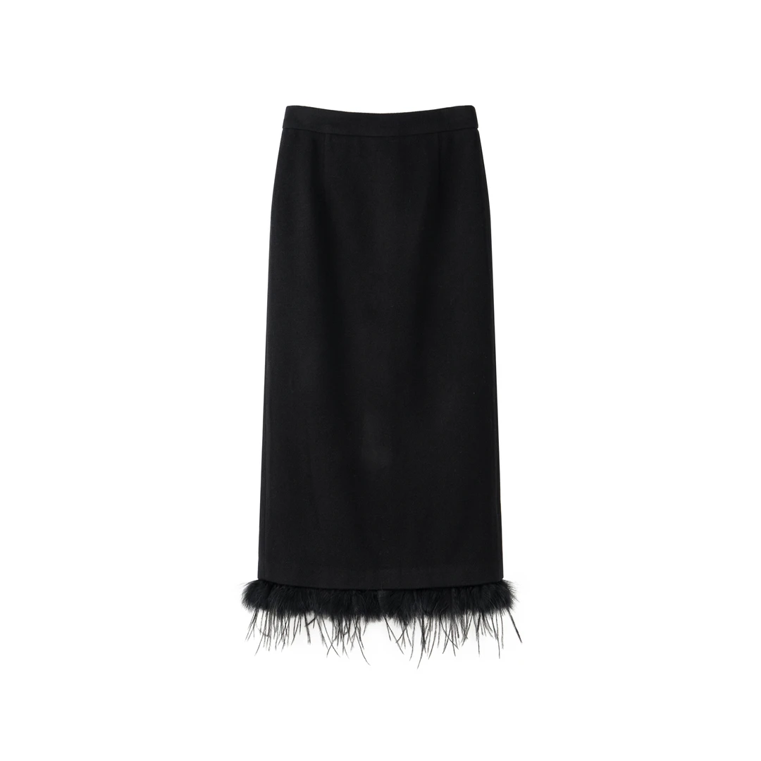 【砚霖】新中式精致极简风通勤出街秋冬半裙轻奢包容显瘦气质保暖