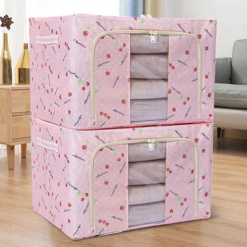 直播间专享【买一送一】66L&100L中大号折叠收纳！金属钢架支撑