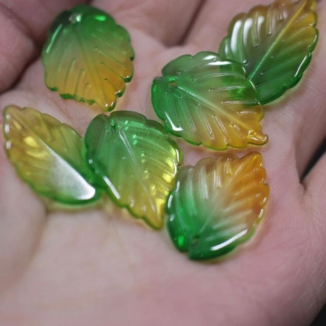 叶片羽毛草莓琉璃手工DIY仿真叶