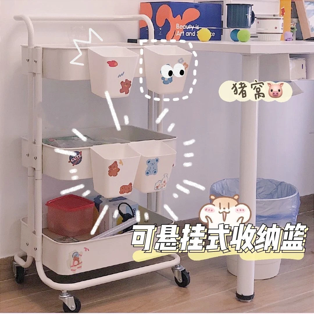 壁挂便携收纳桶塑料多功能置物挂桶家用厨房餐具收纳盒时尚小挂篮