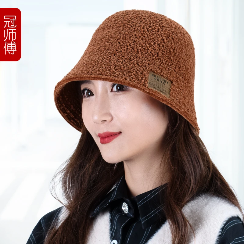 帽子女秋冬韩版百搭水桶帽休闲日系冬天渔夫帽盆帽可折叠显脸小