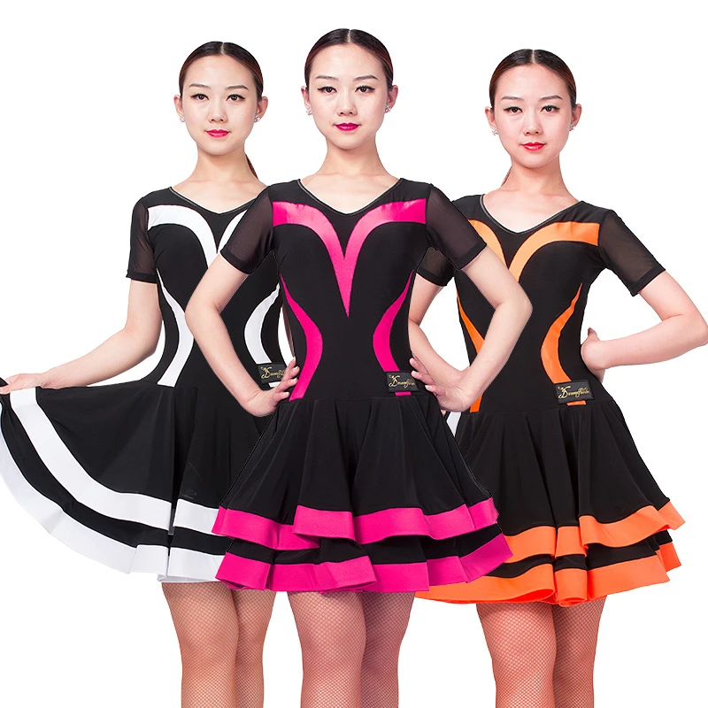 艺尚舞女成年吉特巴舞大摆裙拉丁舞裙子广场跳舞连衣裙三步踩1011