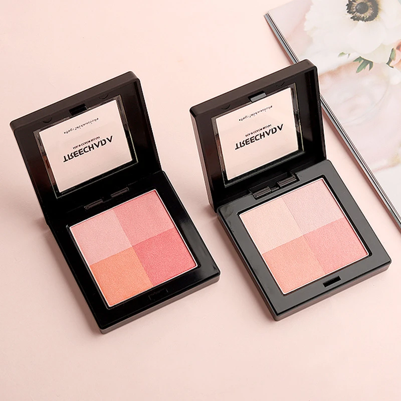 泰国进口四色腮红 高光修容提亮肤色正品自然裸妆彩妆细腻一体盘