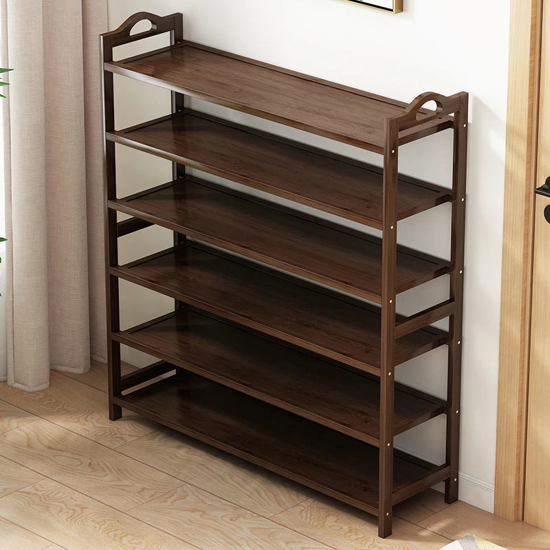 晓意鞋架子简易楠竹多层家用门口置物架防尘实木鞋柜宿舍收纳神器