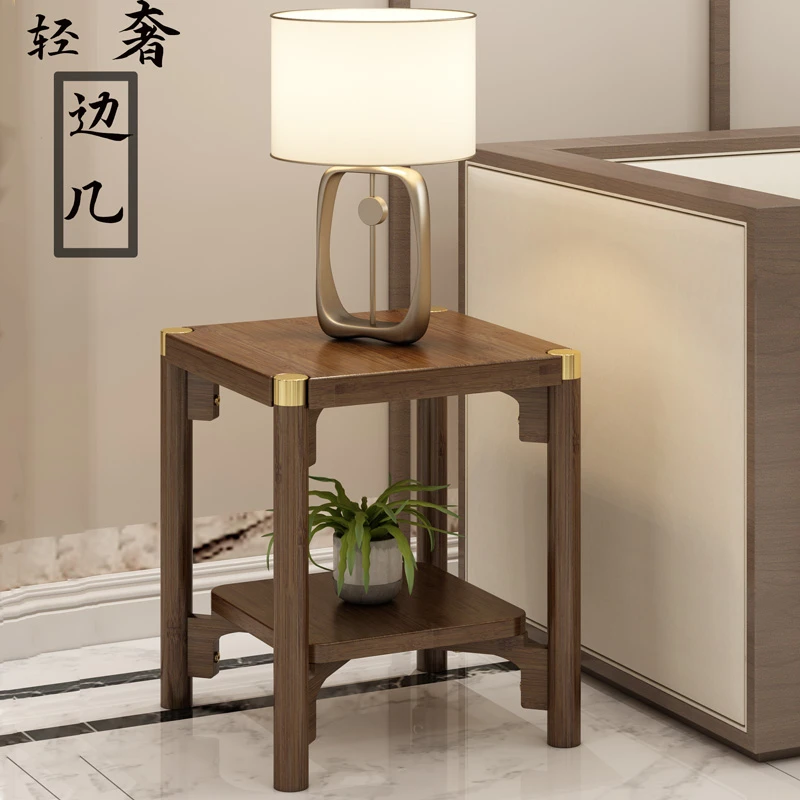 极简ins边几轻奢方形沙发边几小户型客厅茶几复古小边几实木角几