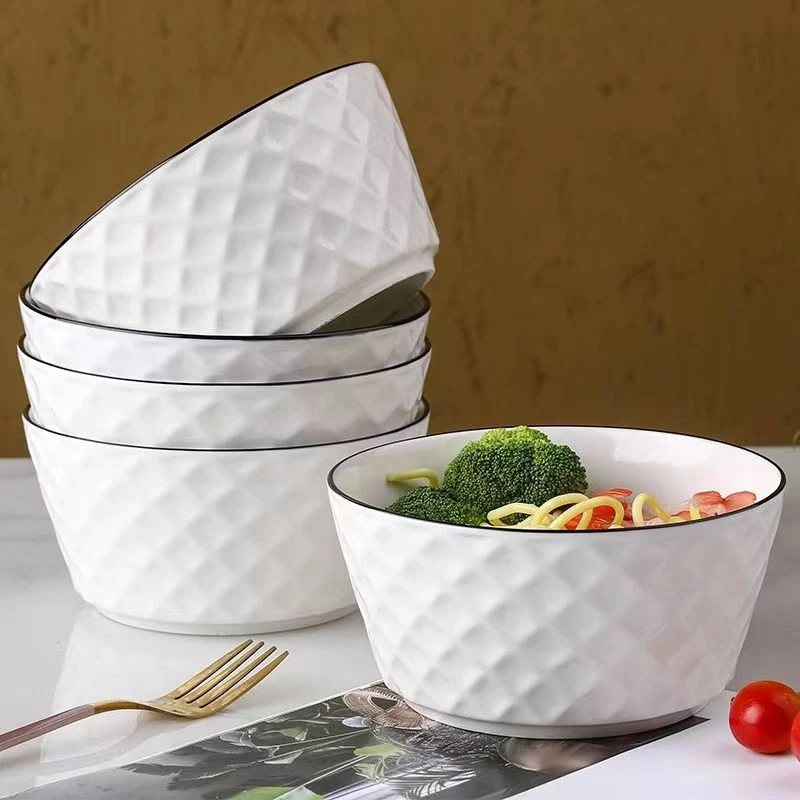 【清仓福利】6英寸玫瑰钻石碗家用加厚泡面碗大汤碗防烫吃饭碗饭碗