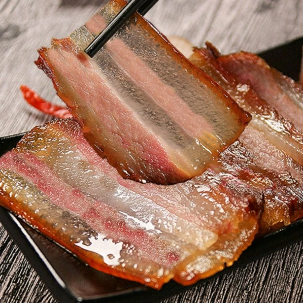 烟熏腊肉湖北特产柴火熏制五花肉腌制土猪肉腊味咸肉咸香500克