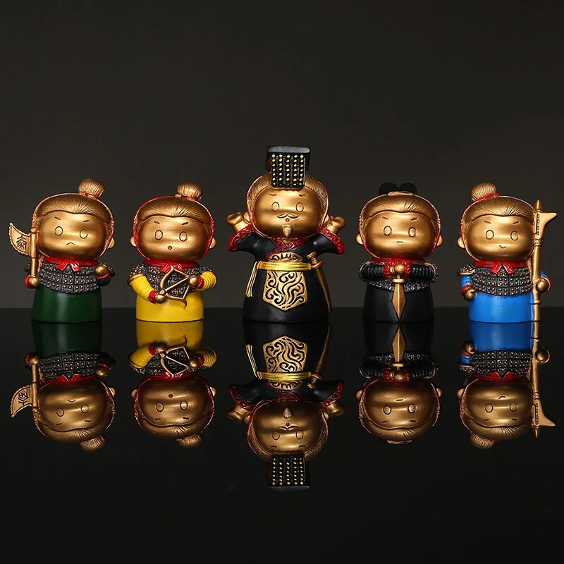 卡通秦俑办公室桌面摆件居家装饰摆件创意工艺品礼品儿童节送朋友