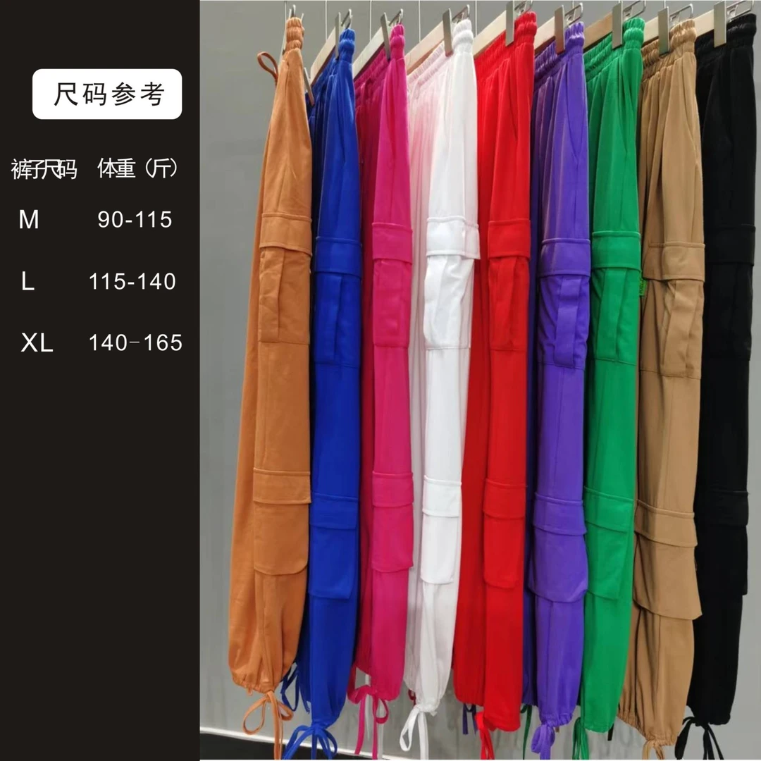 E-43-单裤休闲裤-原创设计2022新品韩版宽松裤束脚单条XL00909