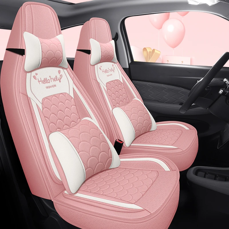 连体头枕  2025年新款  固定枕 全亚麻汽车座垫四季通用 环保无味