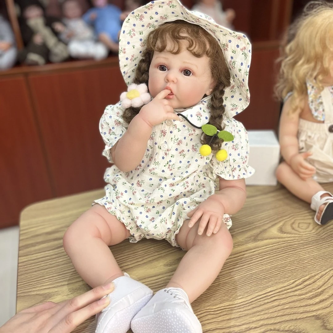 BZ小雪 60厘米3D高彩有血管青筋重生吃手长发公主仿真娃娃