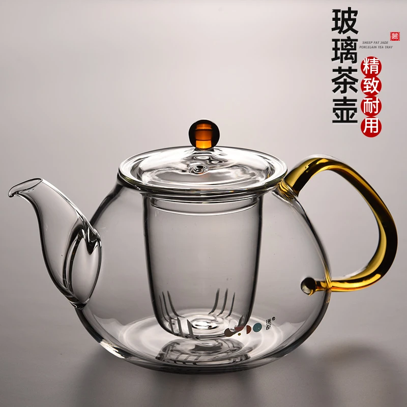 锦格加厚玻璃耐高温泡茶壶玻璃内胆家用办公煮茶壶纯手工茶具套装