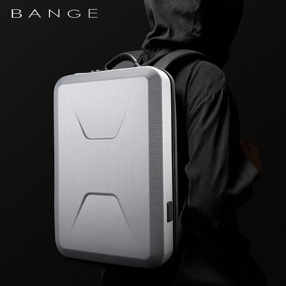 班歌Bange电竞硬壳男商务旅游15.6英寸笔记本电脑包密码锁双肩包