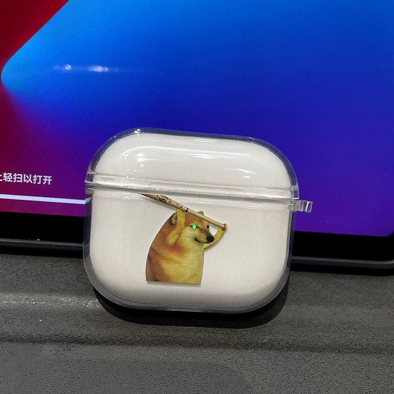 适用于苹果耳机套AirPodsPro2代4代耳机壳保护套透明保护壳打人狗