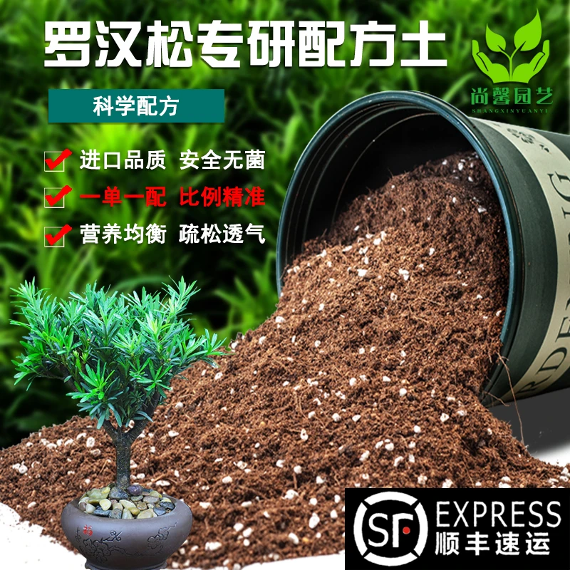 罗汉松专用土花卉盆栽种植土疏松透气弱酸性砂质进口有机营养土