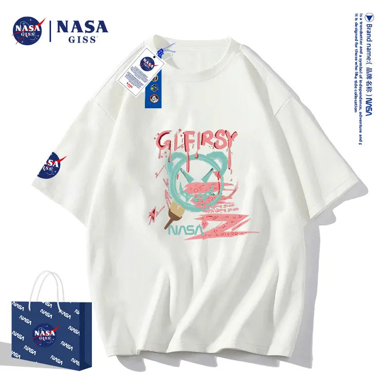 NASA GISS联名款2022新款纯棉T恤男女同款GIF小恶魔-8078-HN