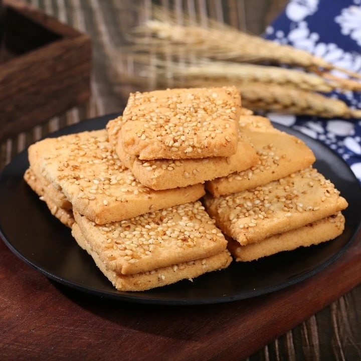 金如愿山东特产芝麻方酥饼干下午茶点心休闲零食小吃传统糕点400g