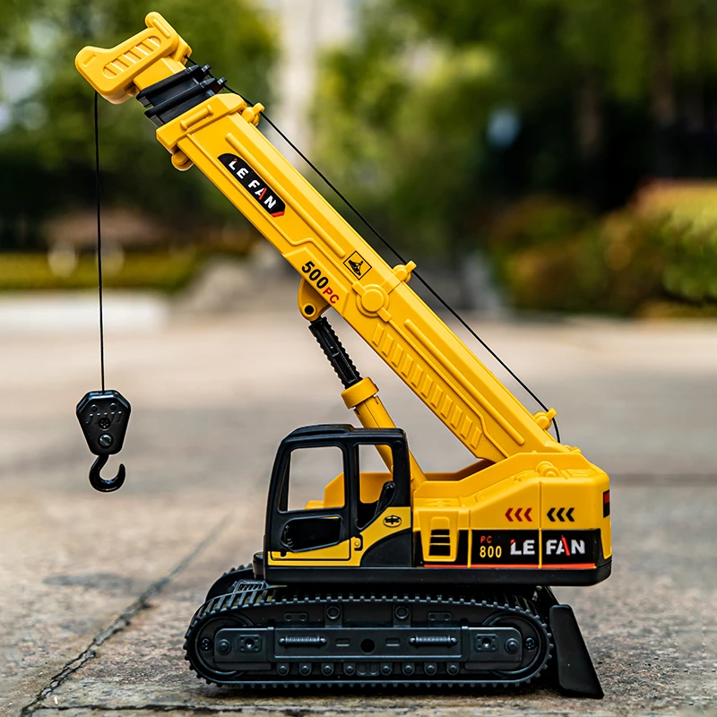 工程车玩具车儿童可升吊车起重机模型男孩3-6岁益智大号塔吊