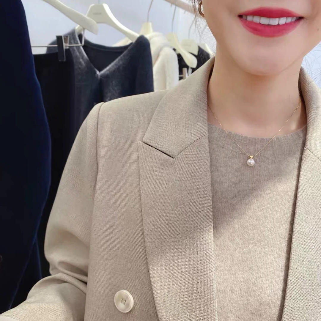 钛钢项链 老板娘精致气质珠珠项链经典百搭时尚网红可调节坠链女