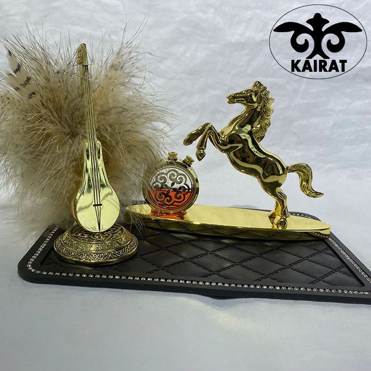 KAIRAT柯尔克孜风格库姆孜羽毛马香水汽车摆件