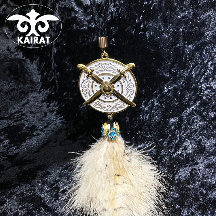 KAIRAT哈萨克风格盾羽毛车挂
