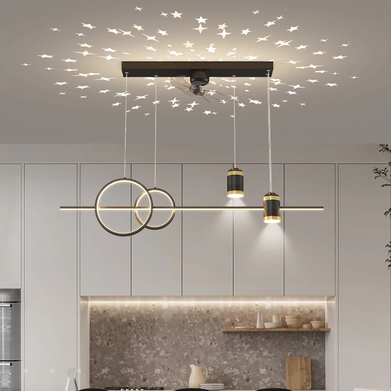 Chigo/志高大气风扇吊灯新款轻奢满天星简约全屋灯具套餐餐厅吊灯