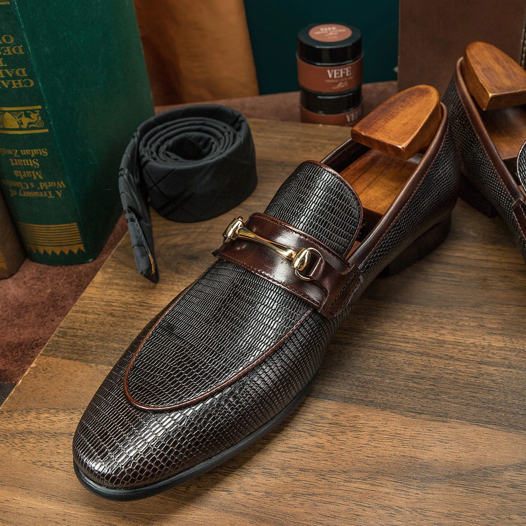 没有套路!韩版通勤男鞋新款乐福皮鞋男潮百搭真皮透气时尚爆款