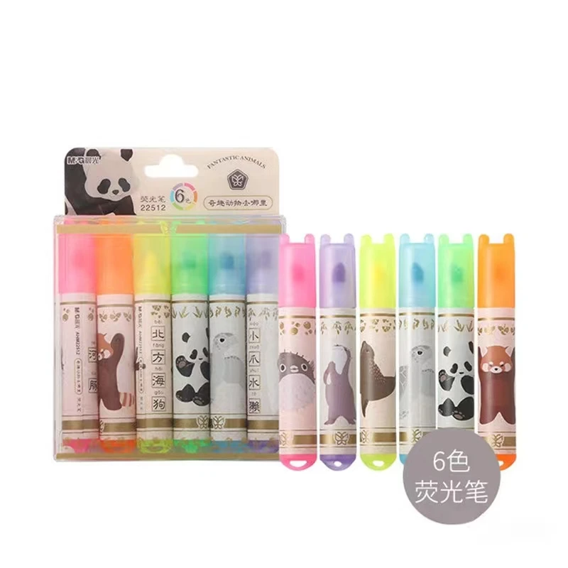 【直播优选】A223晨光奇趣动物系列荧光笔6色
