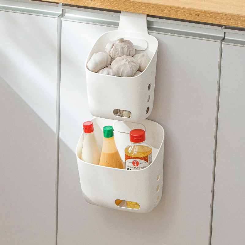 纳川浴室小挂篮家用葱姜蒜置物篮可挂式卫生间挂墙塑料悬挂床边篮