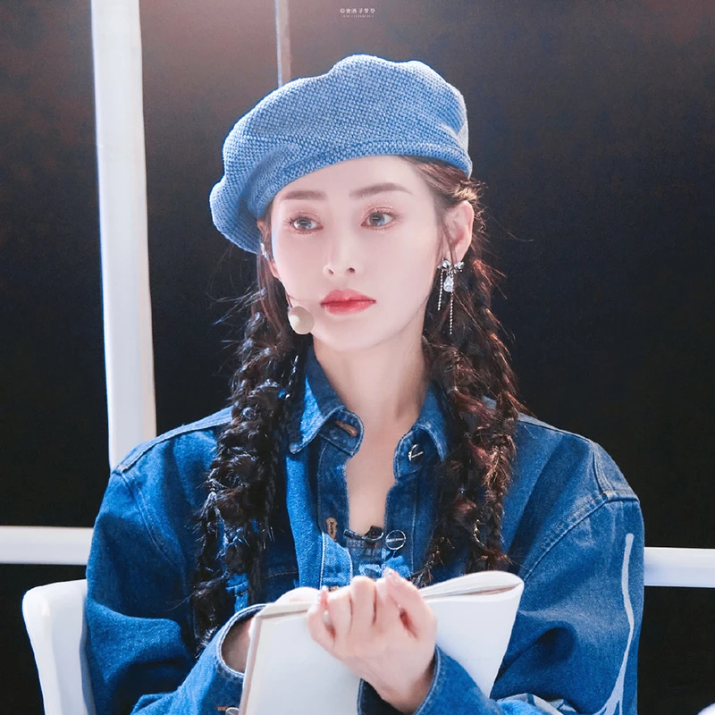 贝雷帽女牛仔蓝ins画家帽气质帽子英伦复古时尚天爱同款贝雷帽